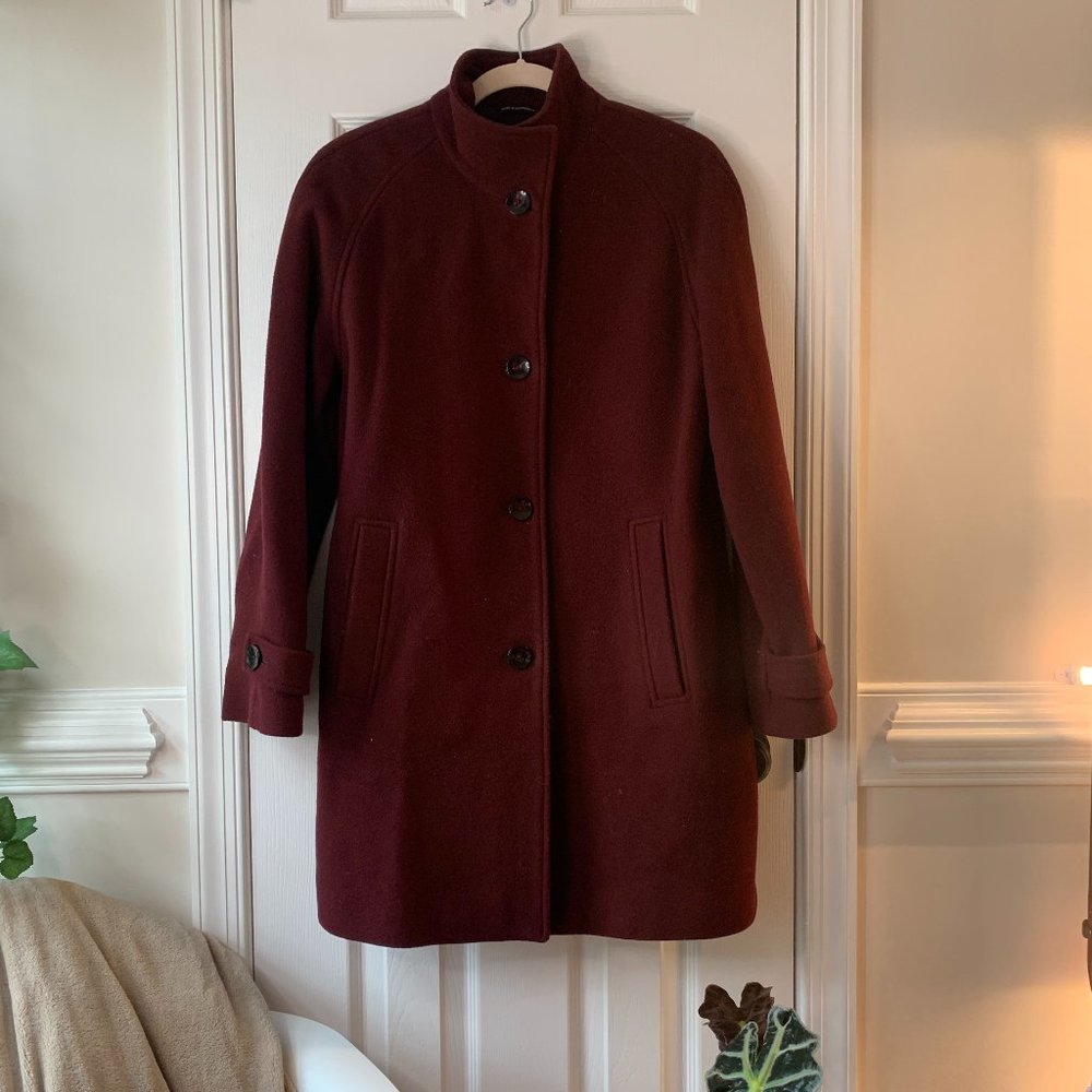 Jones New York Winter Coat | Burgundy Red (Size 6)
